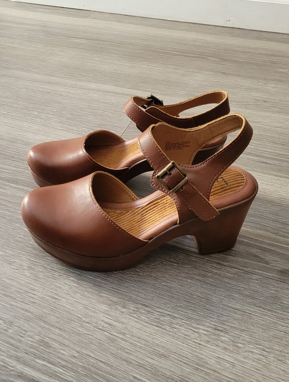 Bohemian Retro Brown Natasha Clog Platform Sandals size 8